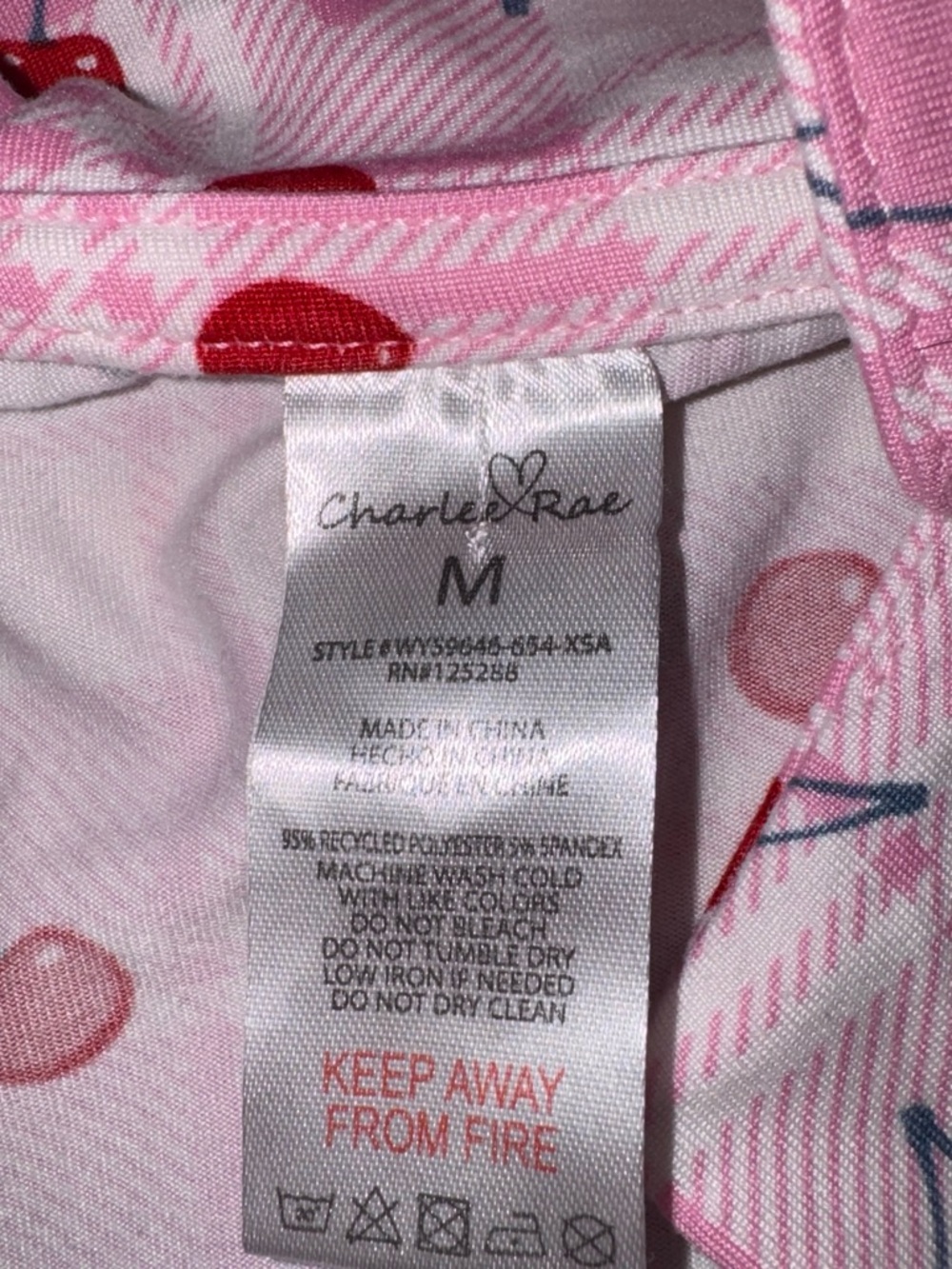 Pink Cherry Plaid Short Pajama Set - Women's Sleepwear - Picture 3 of 6